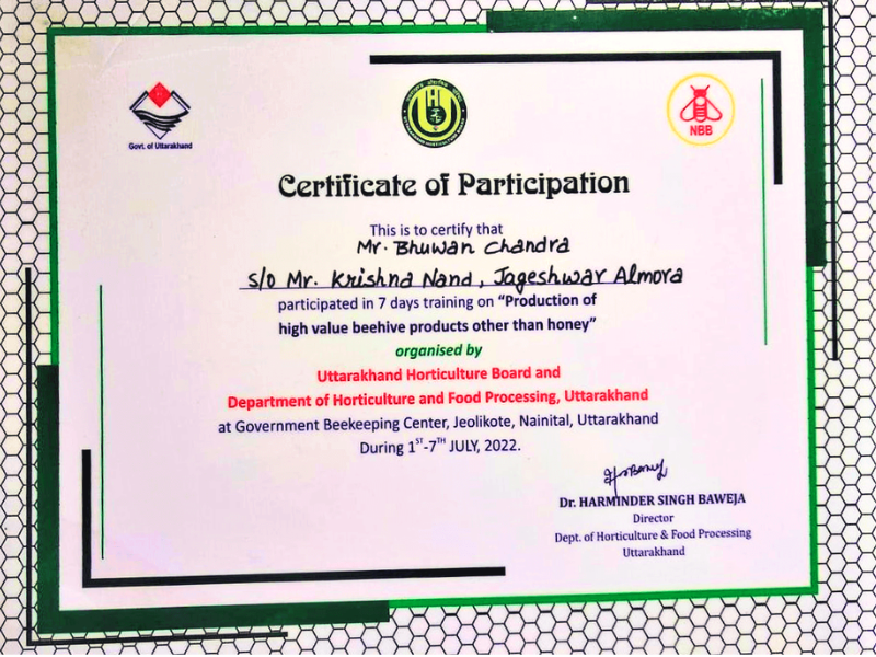 Certificate of participation