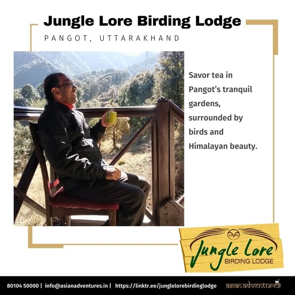 Savor tea in Pangot's tranquil gardens, surrounded by birds and Himalayan beauty.